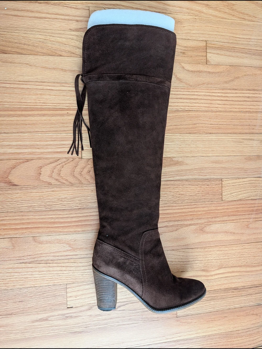 Franco Sarto L'Eckhart Java Leather Over-the-Knee Boots | Brown Suede 9.5
